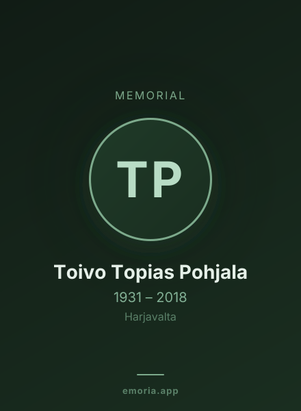 Memorial portrait of Toivo Topias Pohjala