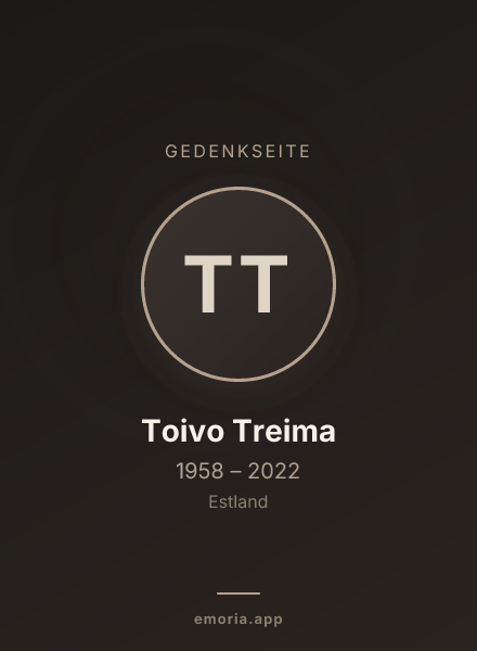Gedenkportrait von Toivo Treima
