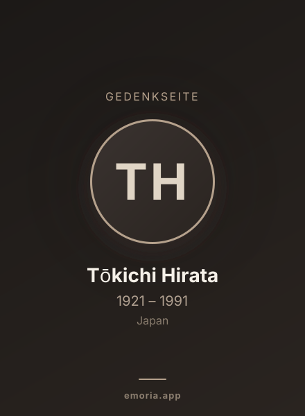 Gedenkportrait von Tōkichi Hirata
