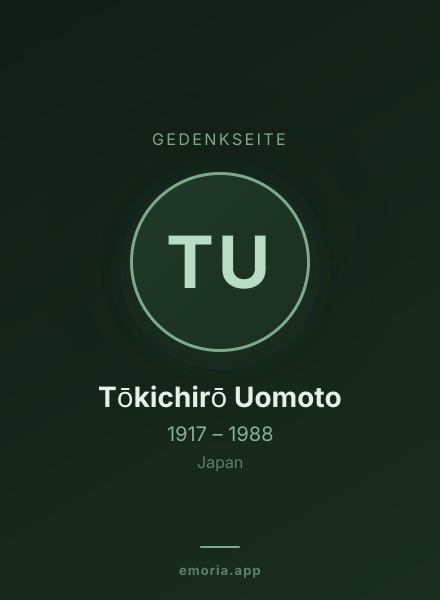 Gedenkportrait von Tōkichirō Uomoto