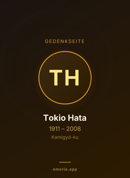 Gedenkportrait von Tokio Hata