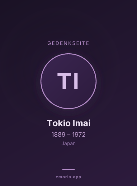 Gedenkportrait von Tokio Imai
