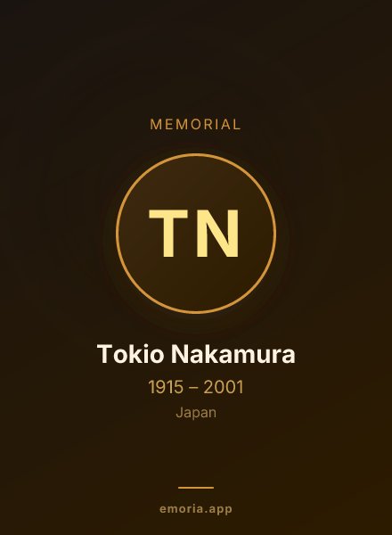 Memorial portrait of Tokio Nakamura