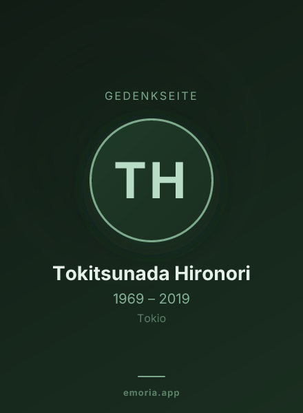Gedenkportrait von Tokitsunada Hironori