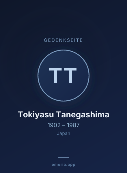 Gedenkportrait von Tokiyasu Tanegashima