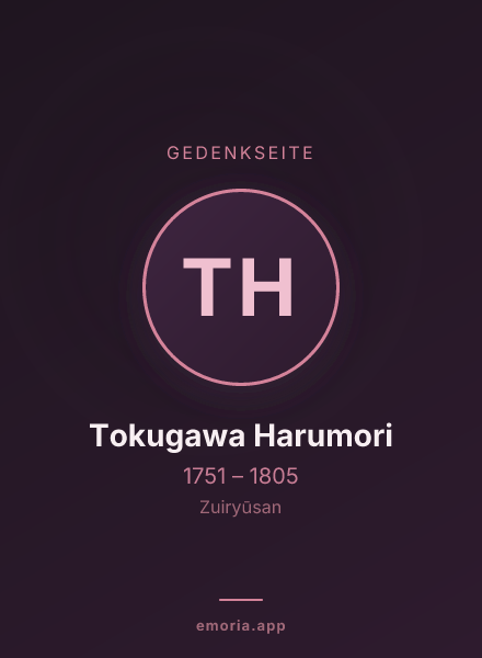 Gedenkportrait von Tokugawa Harumori
