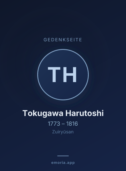 Gedenkportrait von Tokugawa Harutoshi