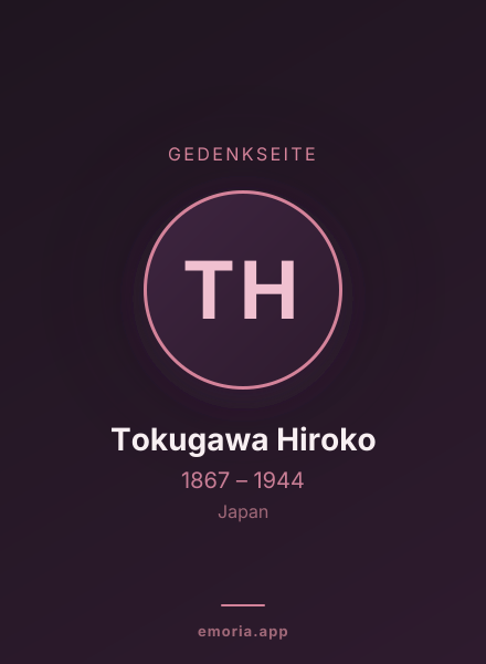Gedenkportrait von Tokugawa Hiroko