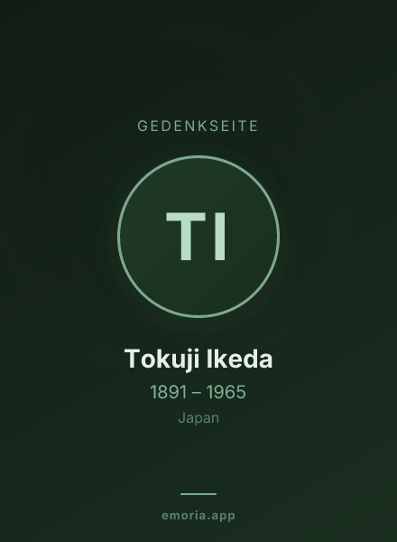 Gedenkportrait von Tokuji Ikeda
