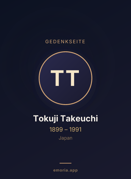 Gedenkportrait von Tokuji Takeuchi