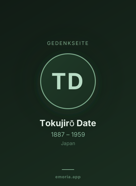 Gedenkportrait von Tokujirō Date