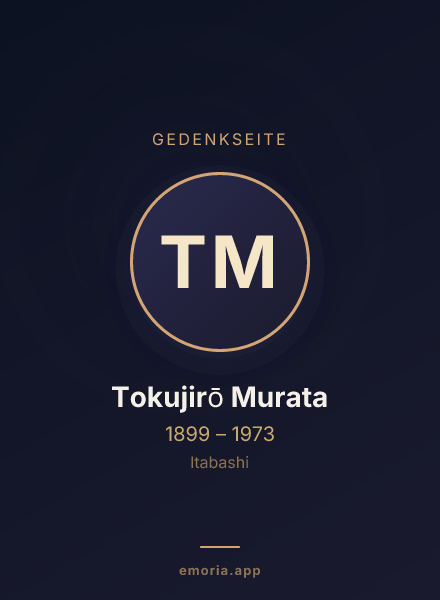Gedenkportrait von Tokujirō Murata