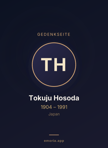 Gedenkportrait von Tokuju Hosoda