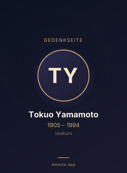 Gedenkportrait von Tokuo Yamamoto