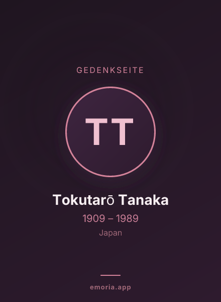 Gedenkportrait von Tokutarō Tanaka
