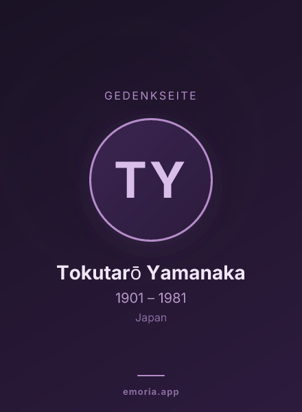 Gedenkportrait von Tokutarō Yamanaka