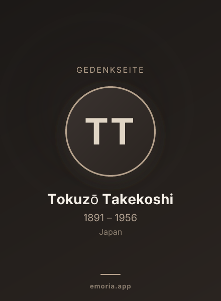 Gedenkportrait von Tokuzō Takekoshi