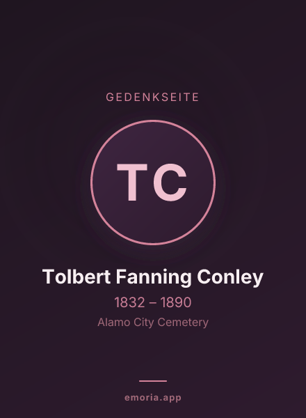 Gedenkportrait von Tolbert Fanning Conley