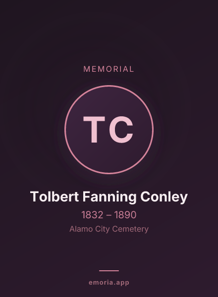 Memorial portrait of Tolbert Fanning Conley
