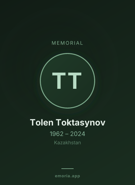 Memorial portrait of Tolen Toktasynov