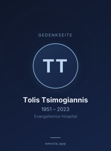 Gedenkportrait von Tolis Tsimogiannis