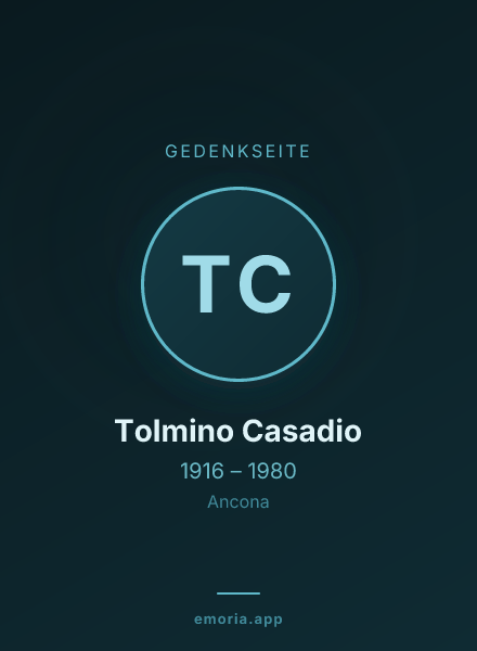 Gedenkportrait von Tolmino Casadio