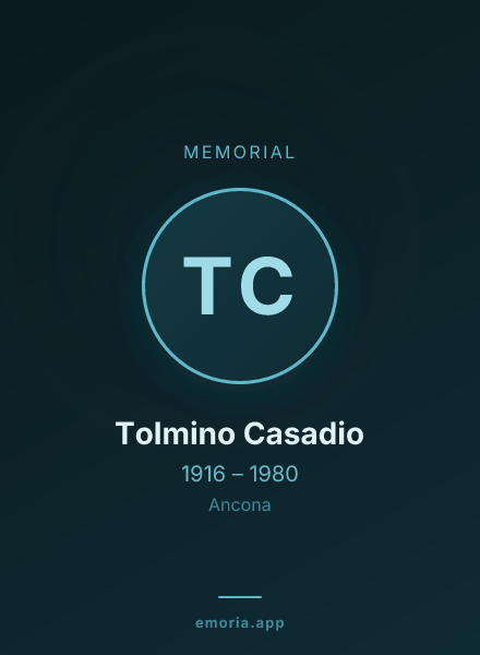 Memorial portrait of Tolmino Casadio