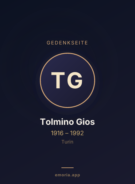 Gedenkportrait von Tolmino Gios