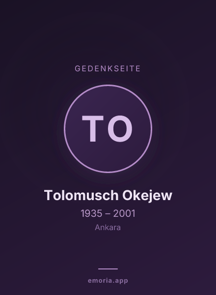 Gedenkportrait von Tolomusch Okejew