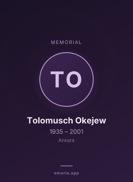 Memorial portrait of Tolomusch Okejew