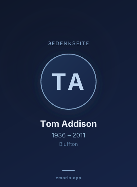 Gedenkportrait von Tom Addison