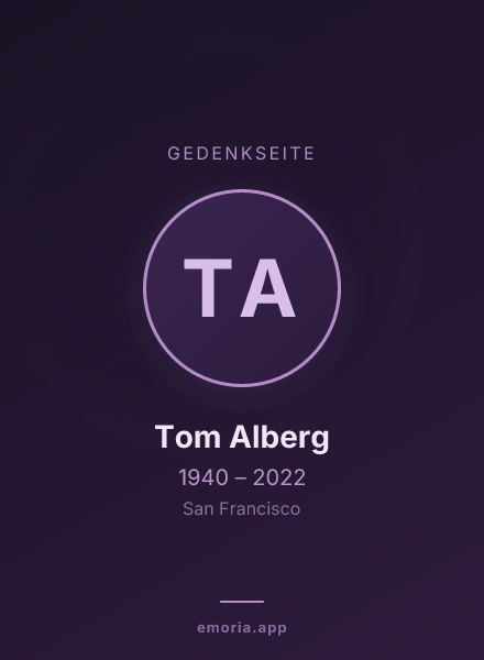 Gedenkportrait von Tom Alberg