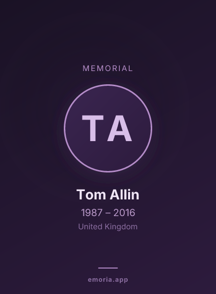 Memorial portrait of Tom Allin
