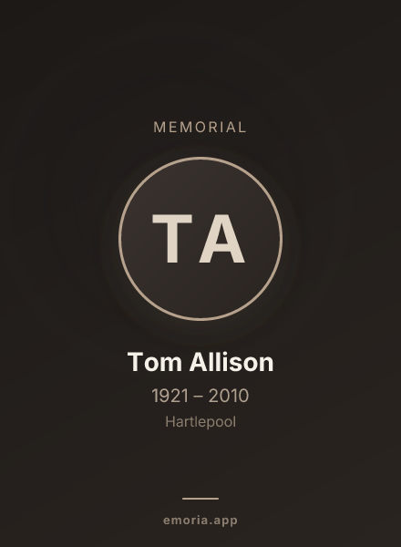 Memorial portrait of Tom Allison