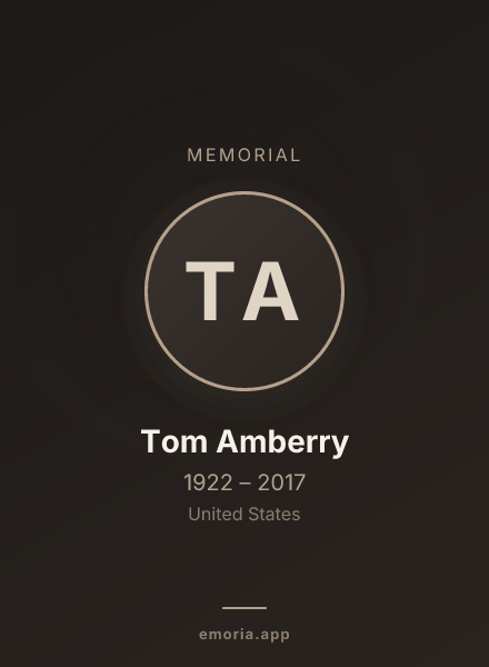 Memorial portrait of Tom Amberry