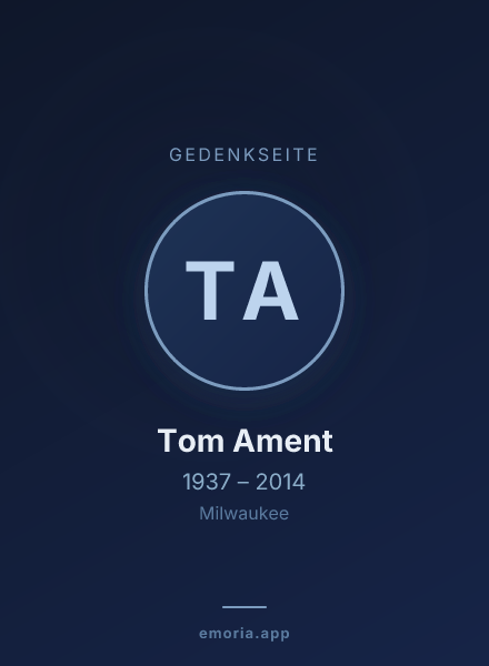 Gedenkportrait von Tom Ament