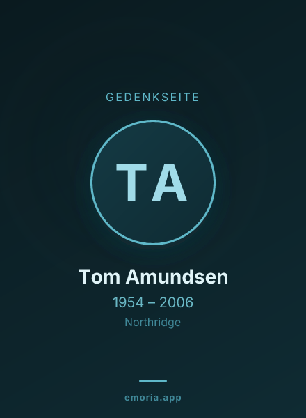 Gedenkportrait von Tom Amundsen