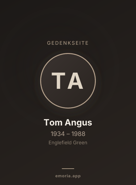 Gedenkportrait von Tom Angus