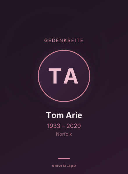 Gedenkportrait von Tom Arie