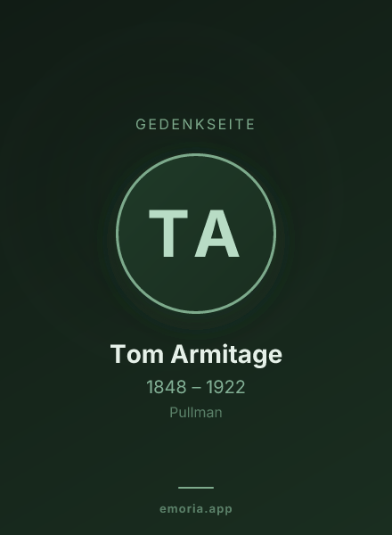 Gedenkportrait von Tom Armitage