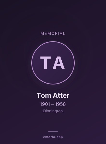 Memorial portrait of Tom Atter
