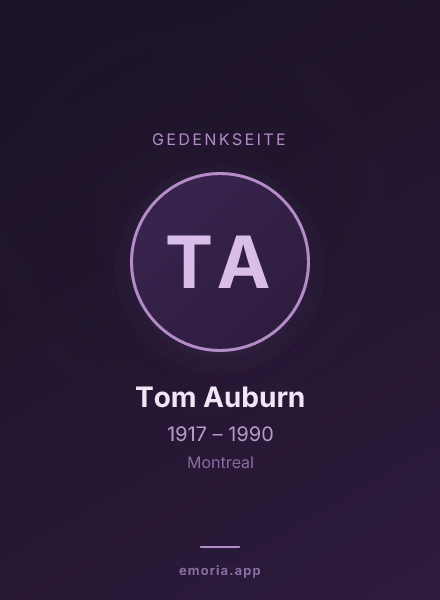 Gedenkportrait von Tom Auburn