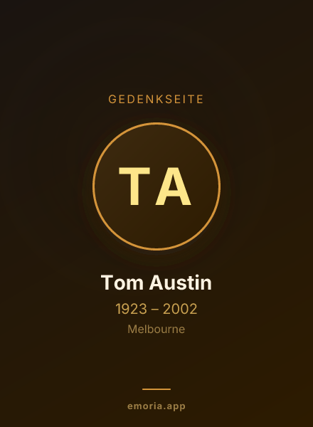 Gedenkportrait von Tom Austin