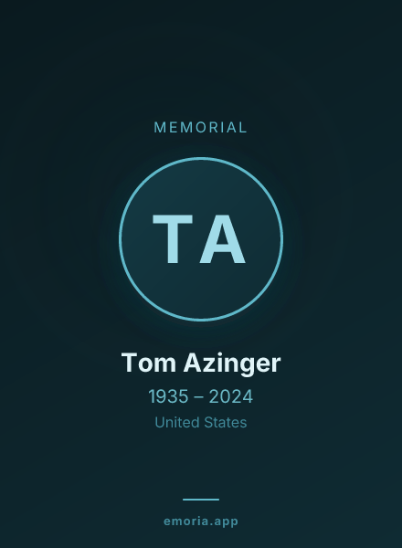 Memorial portrait of Tom Azinger