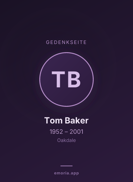Gedenkportrait von Tom Baker