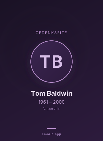 Gedenkportrait von Tom Baldwin