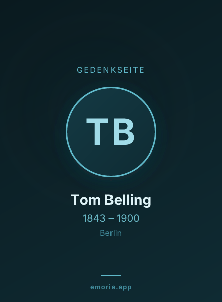 Gedenkportrait von Tom Belling