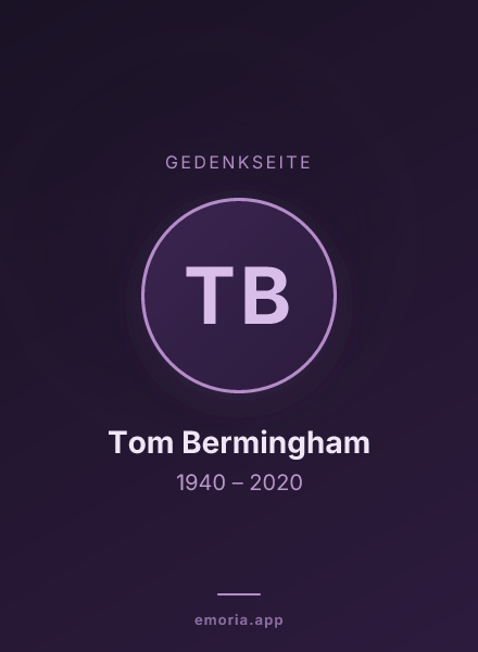 Gedenkportrait von Tom Bermingham