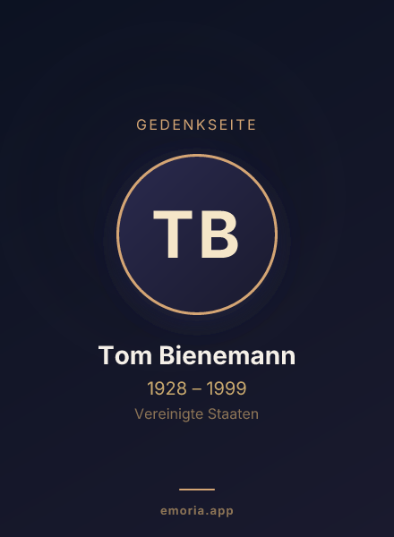 Gedenkportrait von Tom Bienemann