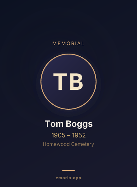 Memorial portrait of Tom Boggs